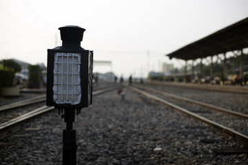 old light sign railway