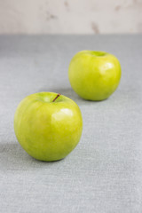 Green apple. Fresh organic green apples on a table