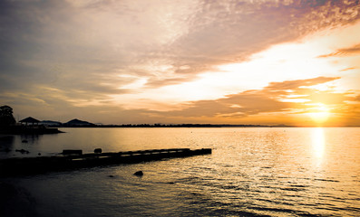 People in the sea alone.