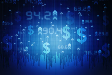 Obraz premium 2d rendering Stock market online business concept. business Graph 