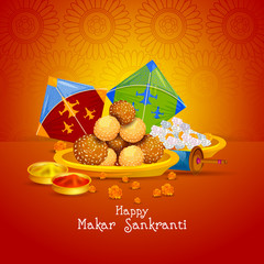 Obraz premium Happy Makar Sankranti background