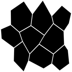 Black and White Irregular Grid