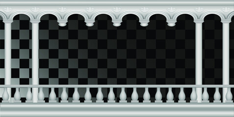 Fototapeta premium arch, frame, element of the palace, columns and balustrades