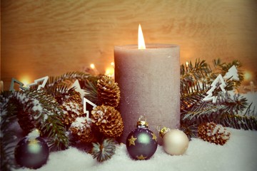 Grußkarte - Adventskerze