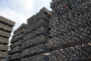 scaffolding materials storage space
