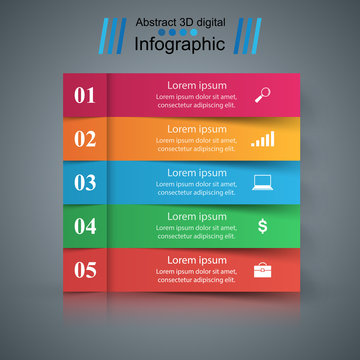 Business Infographics origami style Vector illustration.