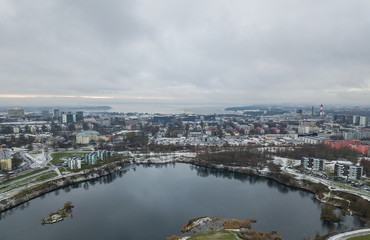 Obraz premium Aerial view of City Tallinn Estonia