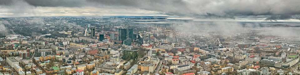 Obraz premium Widok z lotu ptaka miasta Tallinn Estonia