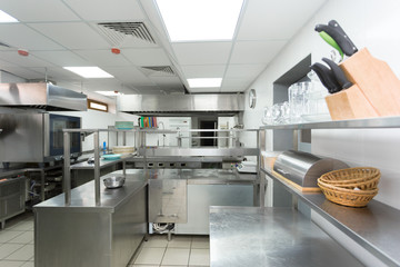 Modern kitchen equipment in a restaurant