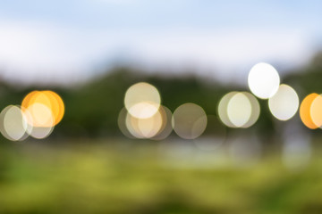 Natural bokeh background in the autumn park, motion blur