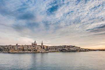 Valletta seafront skyline view, Malta