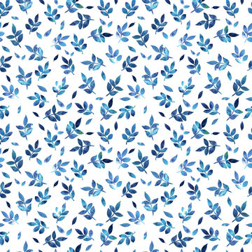 Blue leaves ornament
