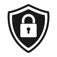 Secure protection abstract logo. vector shield lock Icon