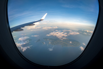 Fototapeta na wymiar Beautiful view from Airplane