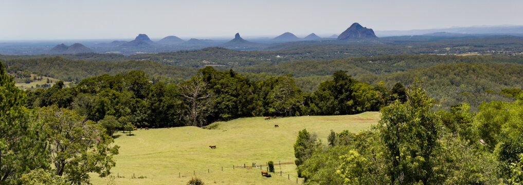 Glasshouse Mountain panorama