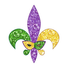 Beautiful fleur de lis with shimmer texture © C Design Studio