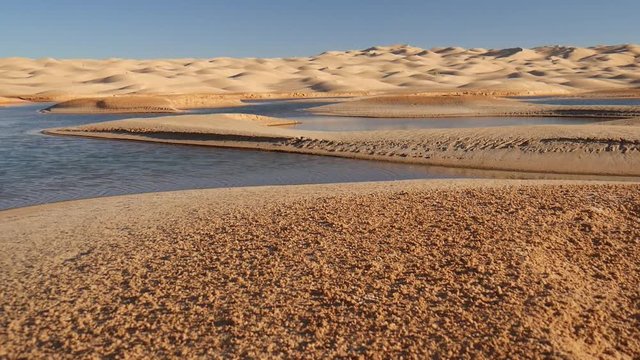 Magia nel deserto del Sahara oasi tra le dune di sabbia