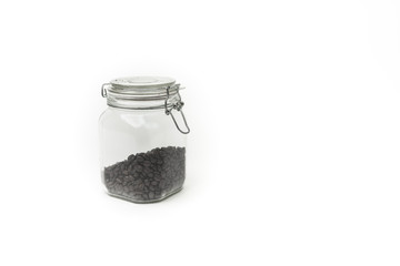Coffee beans on a white background