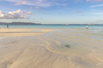 beautiful white beach in boracay