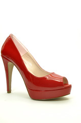 Elegant red shoes for a modern woman 01