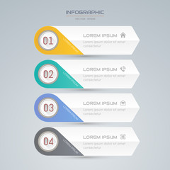 Infographics design template with icons, process diagram, vector eps10 illustration