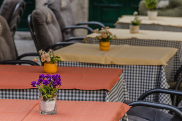 schoene dekoration in restaurant