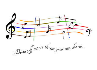 Musical score Bite off more than you can chew