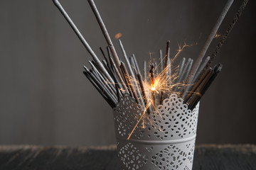 Sparklers, ready for use for Christmas or New Year party