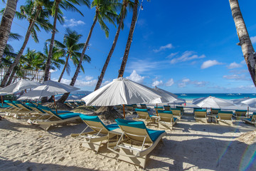 beautiful white beach in boracay