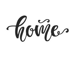 Home hand lettering. Social Media