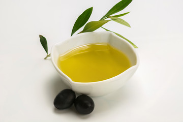 small dish full of olive oil