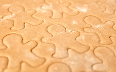 bake Christmas gingerbread cookies, cooking in the kitchen.