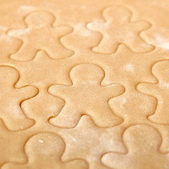 bake Christmas gingerbread cookies, cooking in the kitchen.