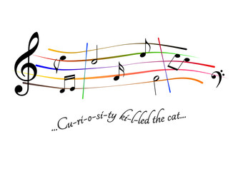 Musical score Curiosity killed the cat