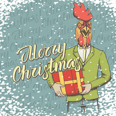 Obraz premium Rooster vector illustration