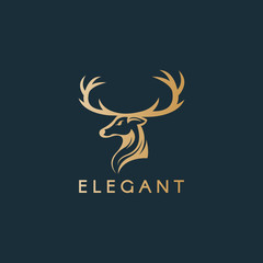 Deer logo. Elegant deer logotype. 