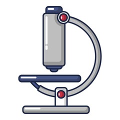 Microscope modern icon, cartoon style