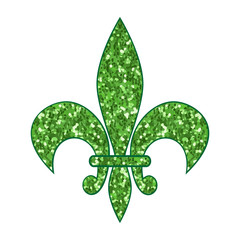 Beautiful fleur de lis with shimmer texture © C Design Studio