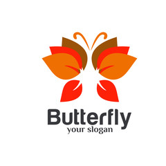 Obraz premium Butterfly Logo Design Template Vector 