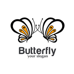 Butterfly Logo Design Template Vector  