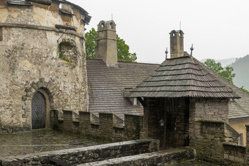 Orava castle on upper yard