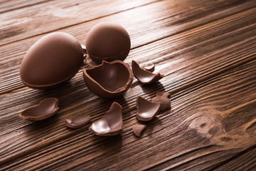 Obraz na płótnie Canvas easter tasty chocolate egg