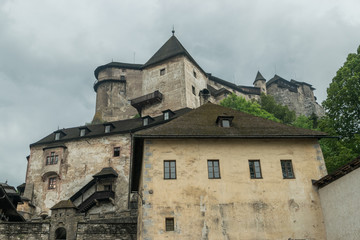 Fototapeta na wymiar Orava castle whole from yard