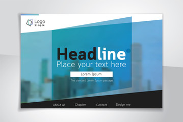 Horizontal vector background template for page covers, flyers, leaflets or advertising billboards