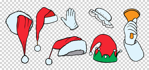 collection of red caps