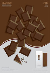 Chocolate Poster Design Template Vector Illustration