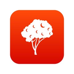 Tree icon digital red