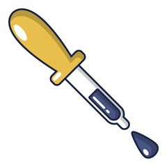 Pipette icon, cartoon style