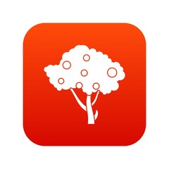Apples on apple tree branches icon digital red