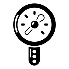 Pressure indicator icon, simple black style